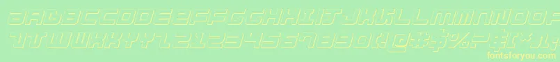Шрифт Direktor3Di – жёлтые шрифты на зелёном фоне