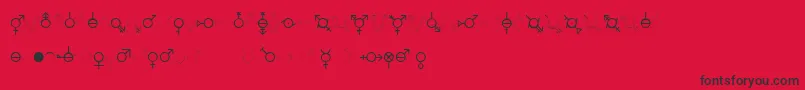 GenderDorama Font – Black Fonts on Red Background