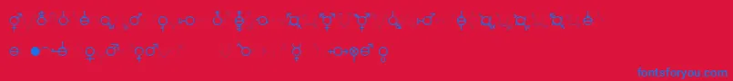 GenderDorama Font – Blue Fonts on Red Background
