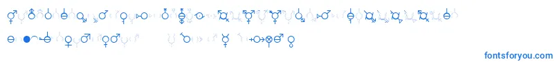 GenderDorama-fontti – siniset fontit