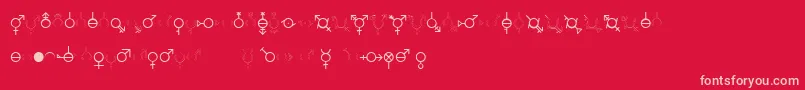 GenderDorama Font – Pink Fonts on Red Background