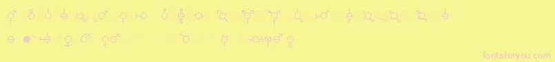 GenderDorama Font – Pink Fonts on Yellow Background