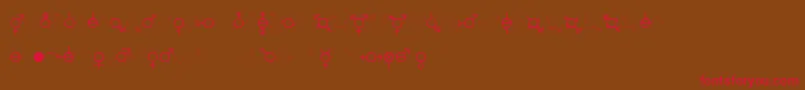 GenderDorama Font – Red Fonts on Brown Background