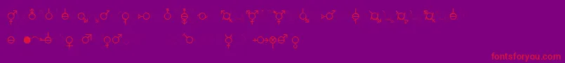 Шрифт GenderDorama – красные шрифты на фиолетовом фоне