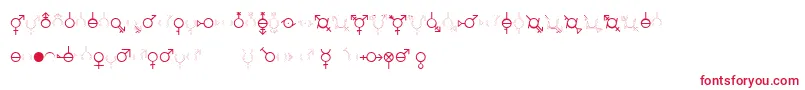 GenderDorama Font – Red Fonts on White Background