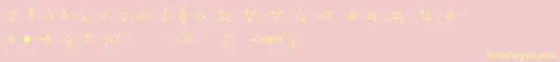GenderDorama Font – Yellow Fonts on Pink Background