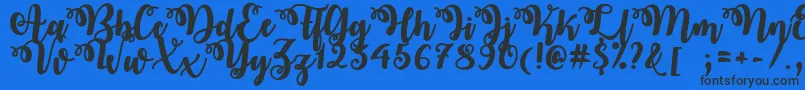 OctoberTwilightTtf Font – Black Fonts on Blue Background