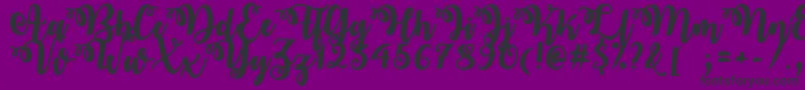 フォントOctoberTwilightTtf – 紫の背景に黒い文字