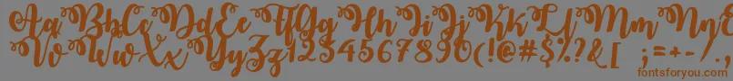 OctoberTwilightTtf Font – Brown Fonts on Gray Background