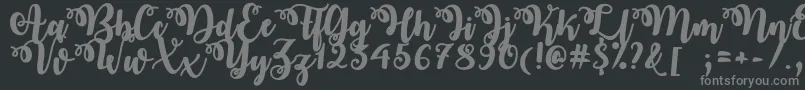 OctoberTwilightTtf Font – Gray Fonts on Black Background