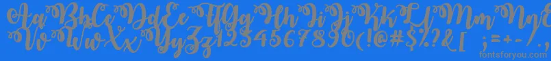 OctoberTwilightTtf Font – Gray Fonts on Blue Background