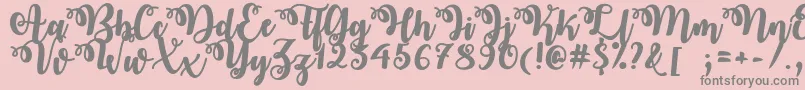 OctoberTwilightTtf Font – Gray Fonts on Pink Background