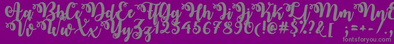 OctoberTwilightTtf Font – Gray Fonts on Purple Background