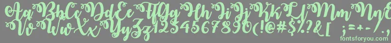 OctoberTwilightTtf Font – Green Fonts on Gray Background