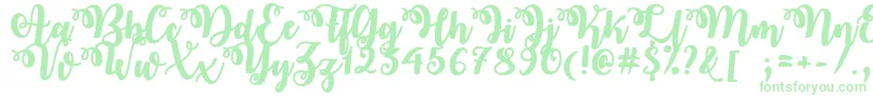 OctoberTwilightTtf Font – Green Fonts on White Background