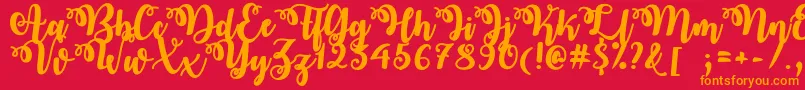 OctoberTwilightTtf Font – Orange Fonts on Red Background