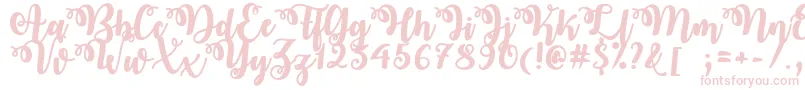 OctoberTwilightTtf Font – Pink Fonts on White Background
