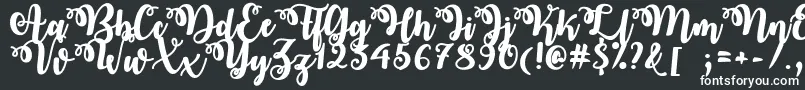 OctoberTwilightTtf-fontti – valkoiset fontit mustalla taustalla