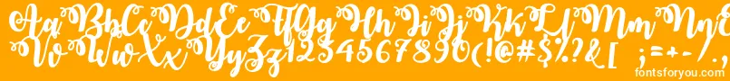 OctoberTwilightTtf Font – White Fonts on Orange Background