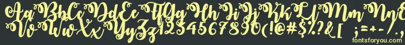 OctoberTwilightTtf Font – Yellow Fonts on Black Background