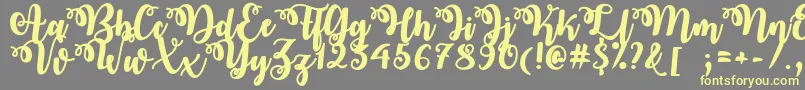 OctoberTwilightTtf Font – Yellow Fonts on Gray Background