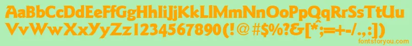 GoudysanstwoblackRegularDb Font – Orange Fonts on Green Background