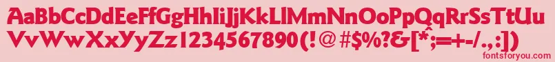 GoudysanstwoblackRegularDb Font – Red Fonts on Pink Background