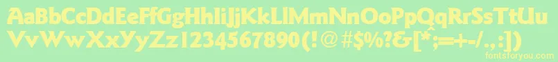 GoudysanstwoblackRegularDb-Schriftart – Gelbe Schriften auf grünem Hintergrund