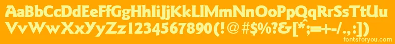 GoudysanstwoblackRegularDb Font – Yellow Fonts on Orange Background