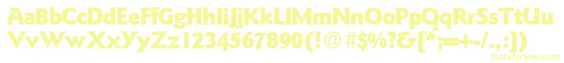 GoudysanstwoblackRegularDb Font – Yellow Fonts on White Background