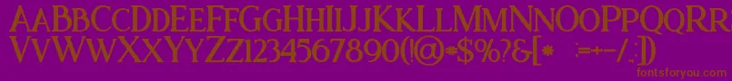 Ataribold Font – Brown Fonts on Purple Background