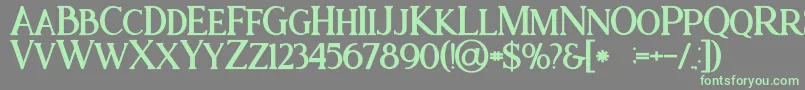 Ataribold Font – Green Fonts on Gray Background