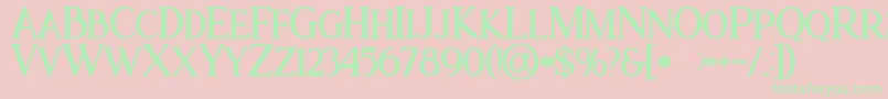 Ataribold Font – Green Fonts on Pink Background