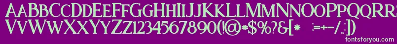 Ataribold Font – Green Fonts on Purple Background