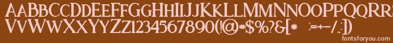 Ataribold Font – Pink Fonts on Brown Background