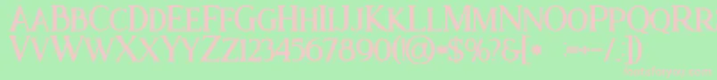 Ataribold Font – Pink Fonts on Green Background