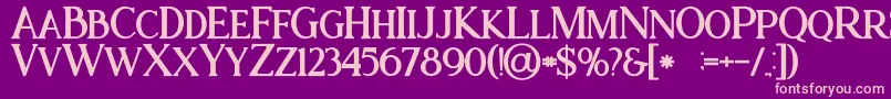 Ataribold Font – Pink Fonts on Purple Background