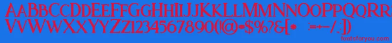 Ataribold Font – Red Fonts on Blue Background