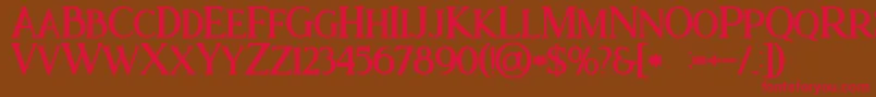 Ataribold Font – Red Fonts on Brown Background