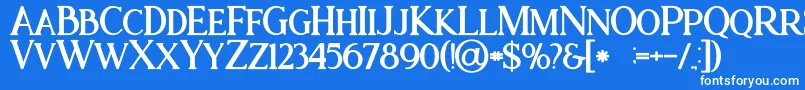 フォントAtaribold – 青い背景に白い文字