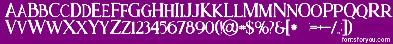 フォントAtaribold – 紫の背景に白い文字