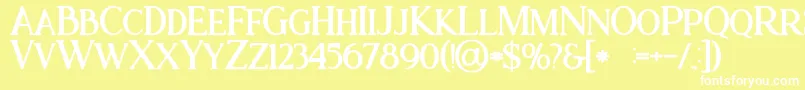 Ataribold Font – White Fonts on Yellow Background