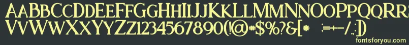 Ataribold Font – Yellow Fonts on Black Background