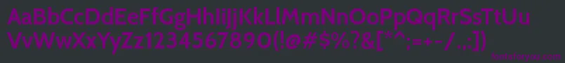 Шрифт CabinBold – фиолетовые шрифты на чёрном фоне