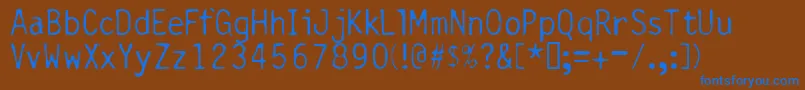 CarbonatedGothic Font – Blue Fonts on Brown Background