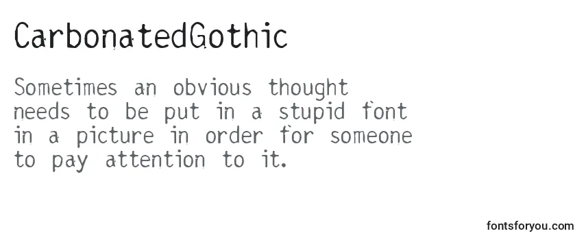 Review of the CarbonatedGothic Font