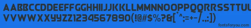 QueenOfCamelot Font – Black Fonts on Blue Background