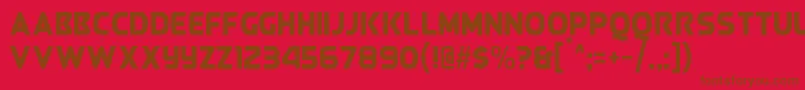 QueenOfCamelot Font – Brown Fonts on Red Background