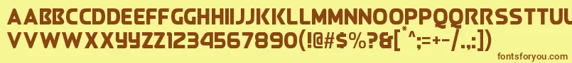 Police QueenOfCamelot – polices brunes sur fond jaune