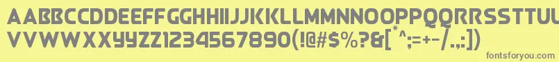 QueenOfCamelot Font – Gray Fonts on Yellow Background